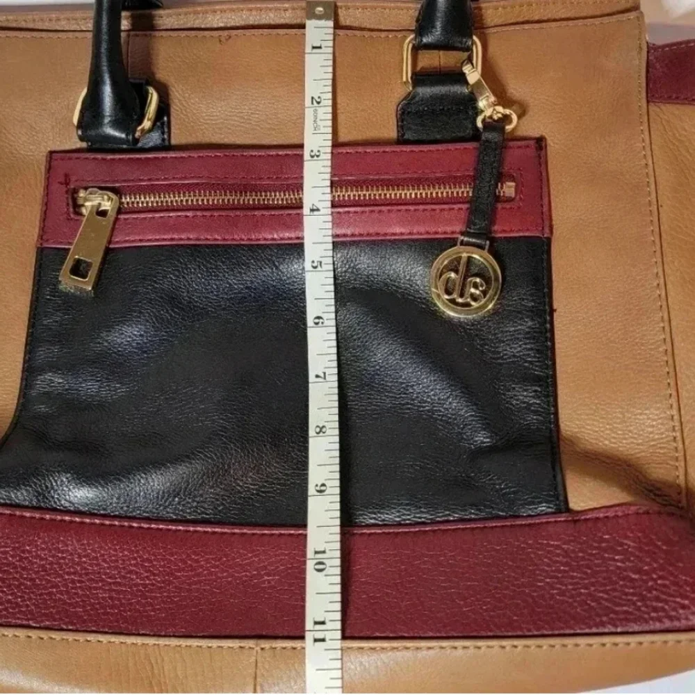 Audrey Brooke Tan and Red Shoulder Bag, GUC - Picture 6 of 6